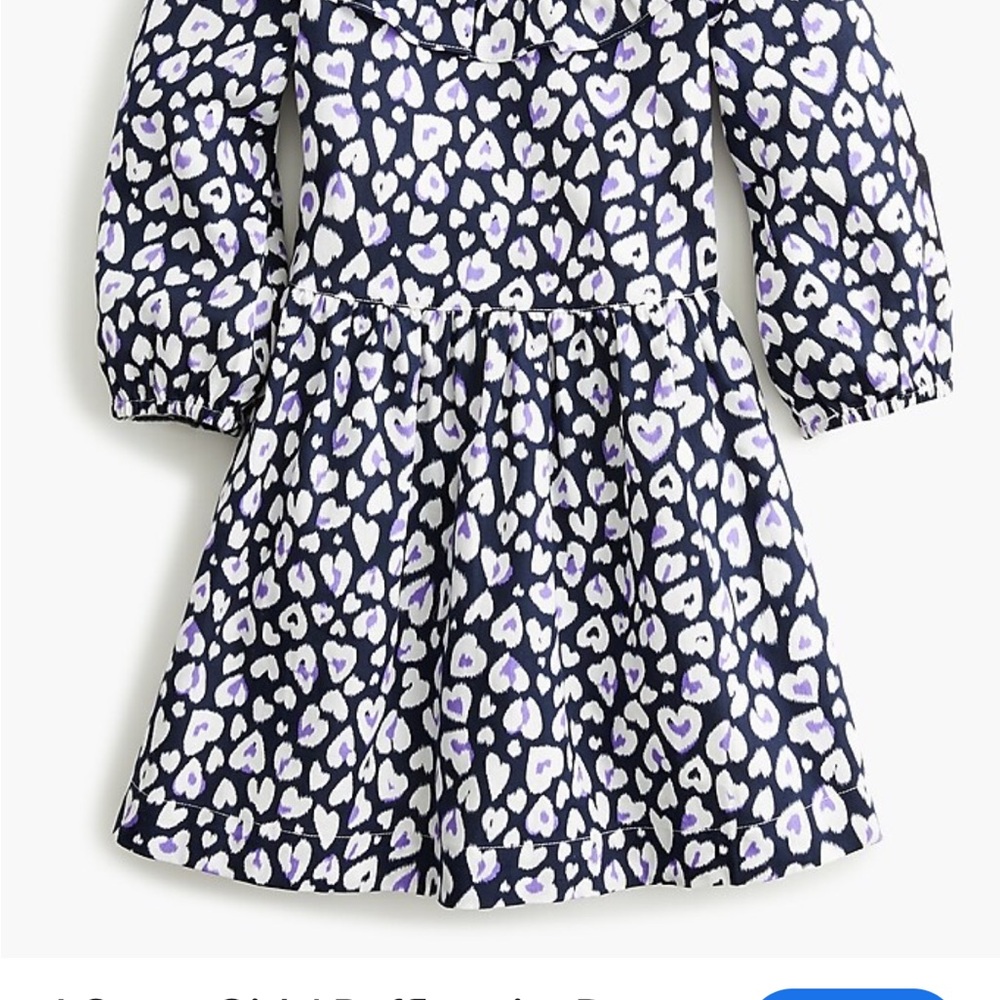 NWOT Crewcuts navy and cheetah heart print dress! Size 12! Gorgeous!